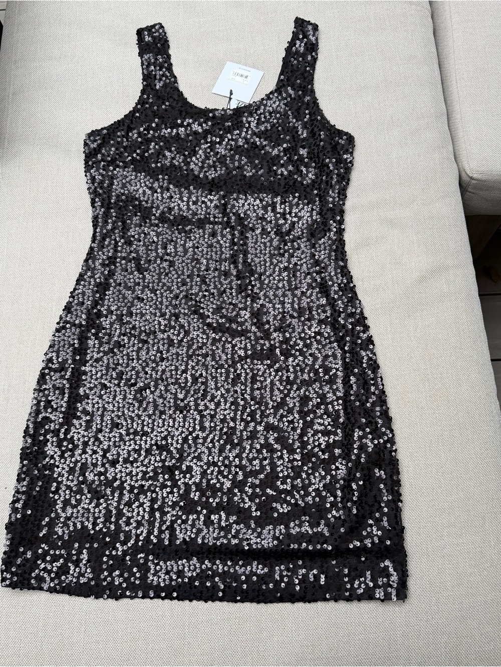 Jack by BB Dakota Tank Black Sequin Mini Dress Party Size S